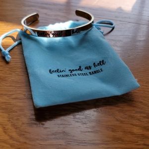 Feeling Good as Hell stainless steel bangle